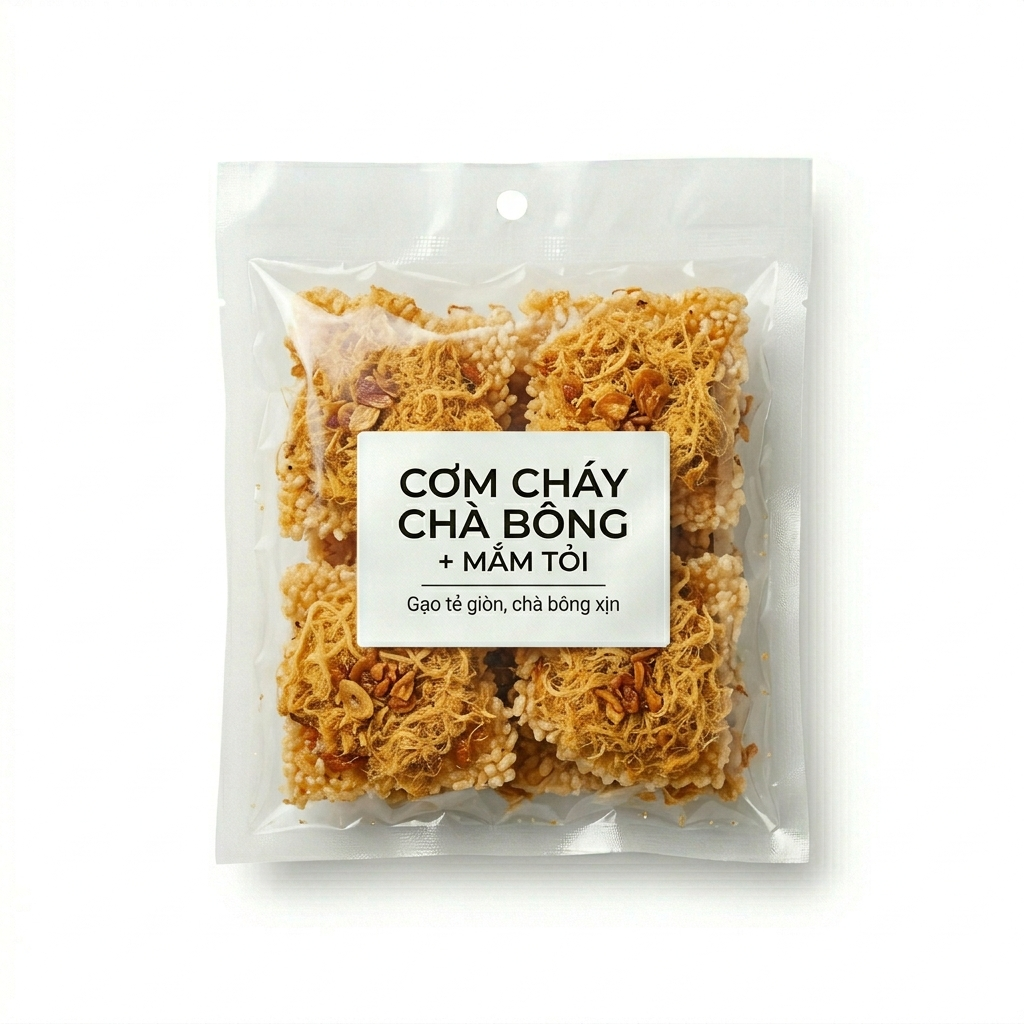 Cơm Cháy Chà Bông + Mắm Tỏi