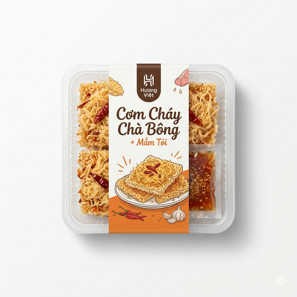 Cơm Cháy Chà Bông + Mắm Tỏi