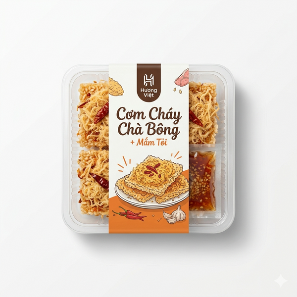 Cơm Cháy Chà Bông + Mắm Tỏi
