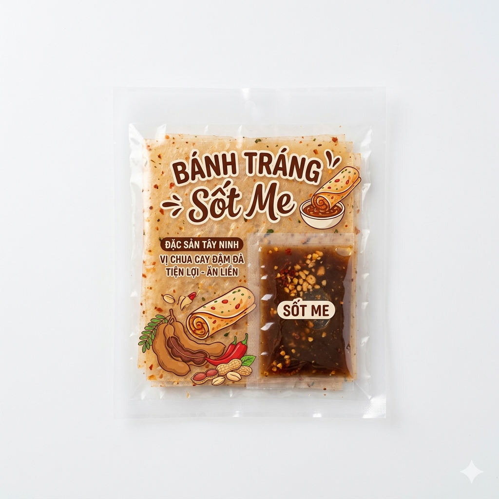 Bánh Tráng Sốt Me